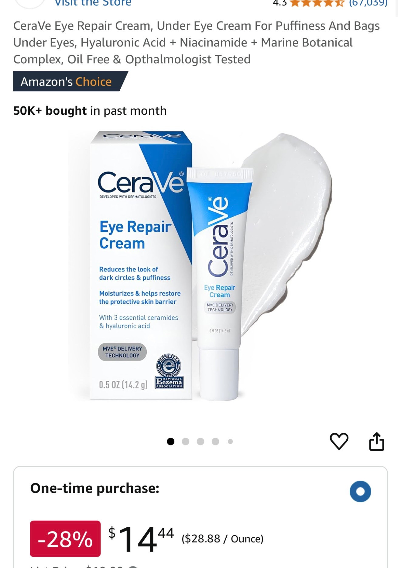 Just restocked and wanted to share my favorite budget friendly eye repair cream is on sale today for almost 30% off! I always keep an extra on hand when it goes this low! 

#cerave #eyecream #hydration #favoritedrugstoreproducts #beautyproducts #makeup #eyes #onabudget

#LTKSaleAlert #LTKBeauty #LTKFindsUnder50