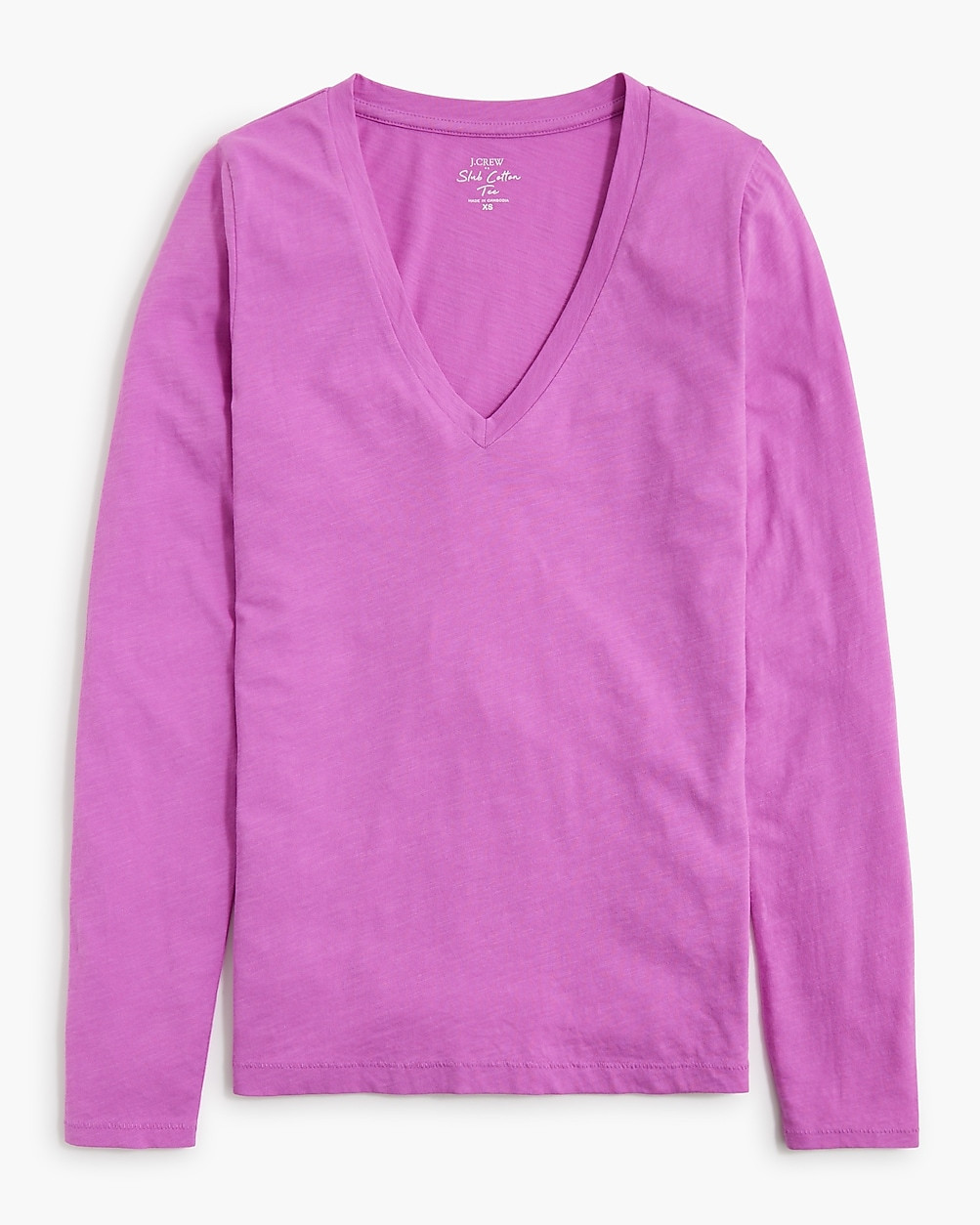 Long-sleeve vintage slub cotton V-neck tee | J.Crew Factory