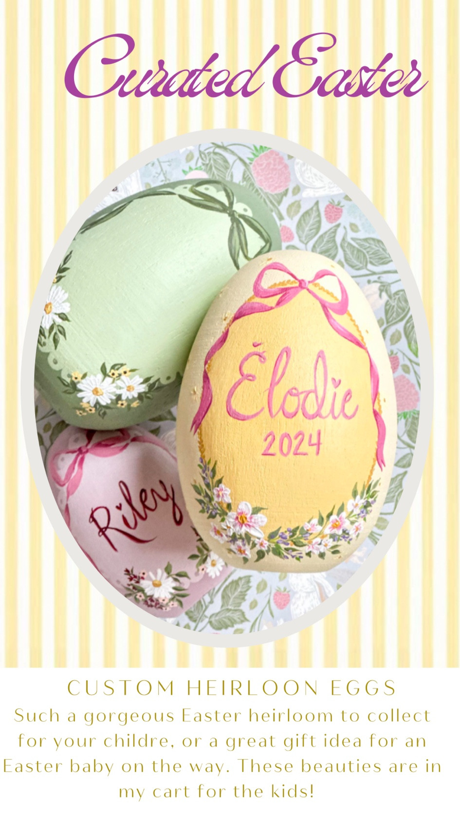 Start an Easter tradition with painted Easter eggs! Etsy Easter, Easter decor, Easter gift, Easter baskets, Easter heirloom, Easter eggs, painted Easter eggs, Easter for kids 

#LTKFamily #LTKBaby #LTKKids