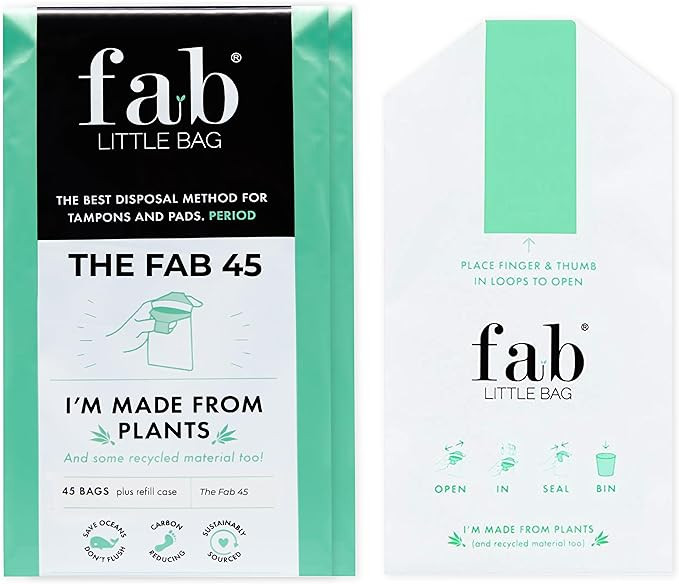 Fab Little Bag Starter Plus Pack - 45 Sanitary Disposal Bags Plus Recyclable Refill Pack for Out ... | Amazon (US)
