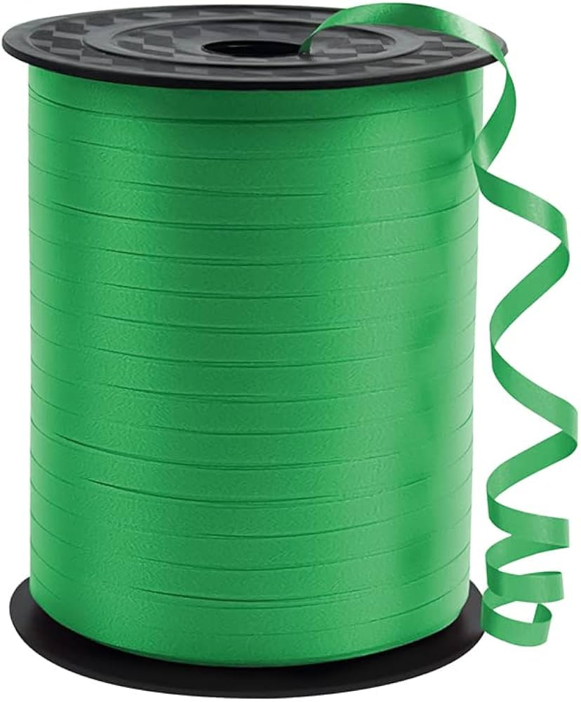 Premium Green Curling Ribbon, 1/5" Wide x 500 Yards Christmas Curling Ribbons for Gift Wrapping, ... | Amazon (US)