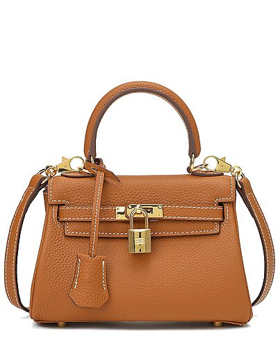 Mini Grained Leather Satchel | Gilt & Gilt City