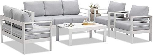 Wisteria Lane Aluminum Outdoor Patio Furniture Set, Modern Patio Conversation Sets, Outdoor Sect... | Amazon (US)