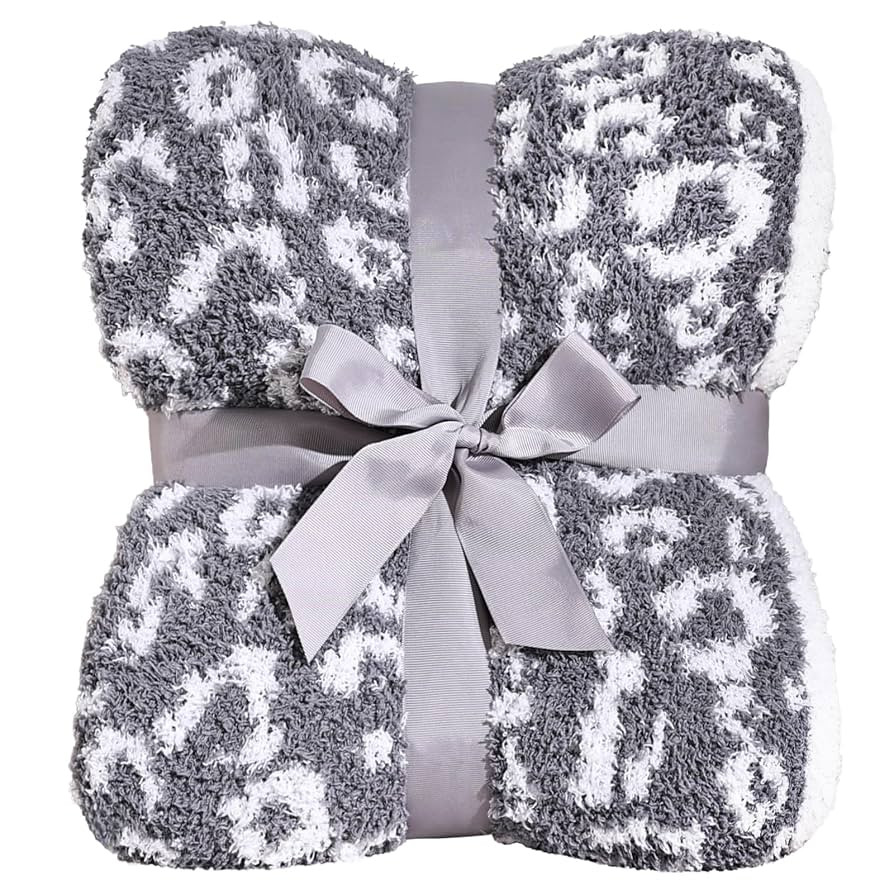 Panku Ultra Soft Leopard Throw Blanket, Cozy Knit Warm Cheetah Fleece Blankets for Couch and Sofa... | Amazon (US)