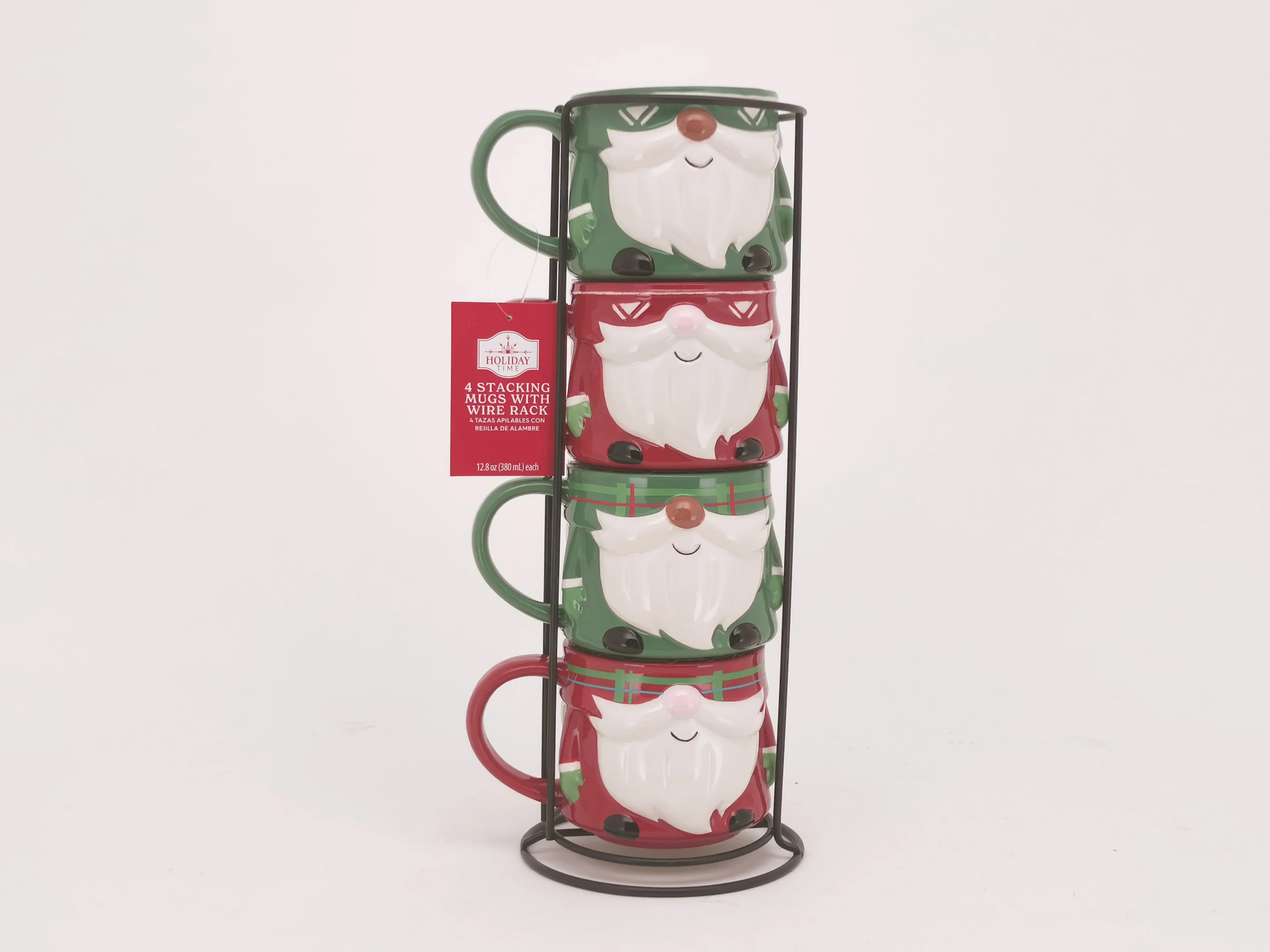 Holiday Time Gnome Mug Stack, 13 fl oz capacity, 3.25" H Stoneware - Walmart.com | Walmart (US)