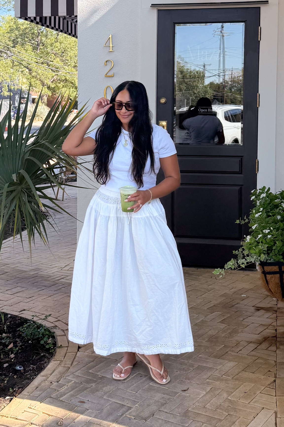 matcha run 🍵 love this eyelet skirt!

#LTKFallSale #LTKMidsize #LTKU