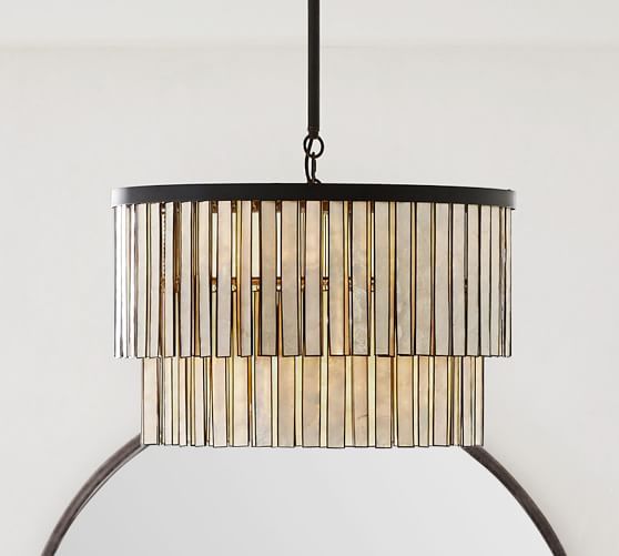 Astrid Mother of Pearl Round Chandelier | Pottery Barn (US)