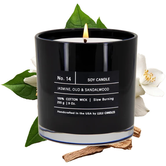 Lulu Candles | Jasmine, Oud & Sandalwood | Luxury Scented Soy Wax Blend | Hand Poured in the USA ... | Walmart (US)