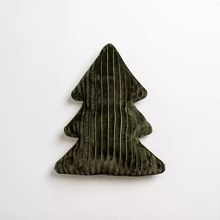 Red and Green Plaid Tree Shaped Christmas Pillow | Kirkland's Home