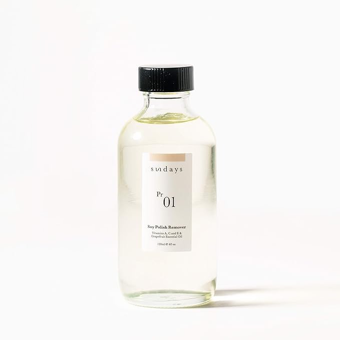 Sundays Non-Toxic Soy Nail Polish Remover Pr.01: Non-Acetone, Moisturizing, Vegan & Cruelty-Free,... | Amazon (US)