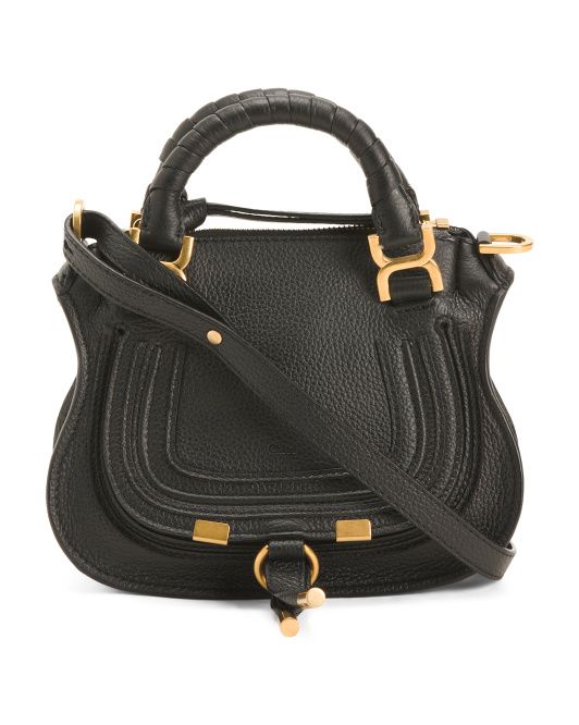 Made In Italy Leather Marcie Mini Satchel With Detachable Strap | TJ Maxx