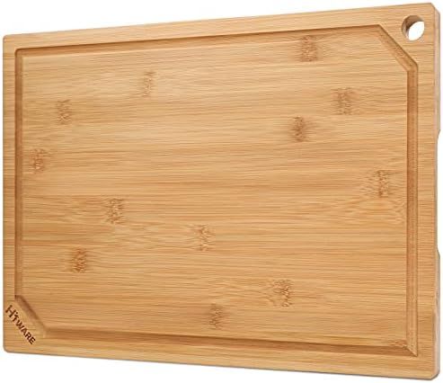 Hiware Extra Large Bamboo Cutting Board for Kitchen, Heavy Duty Wood Cutting Board with Juice Groove | Amazon (US)