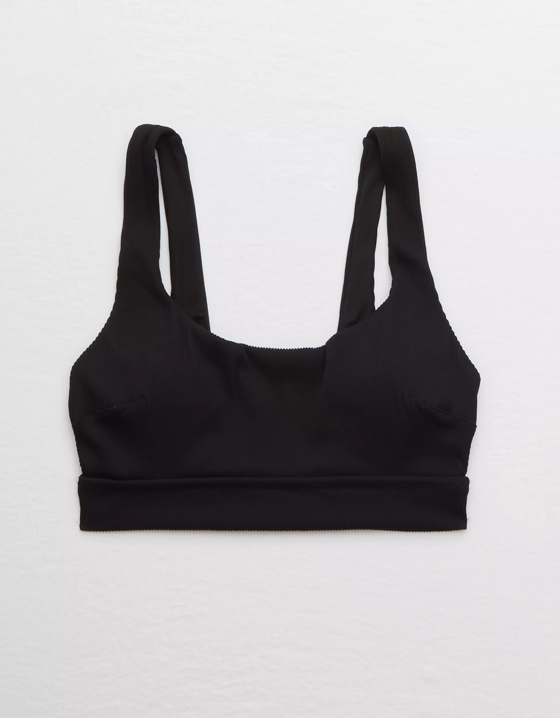 Aerie Ribbed Banded Wide Strap Scoop Bikini Top | Aerie