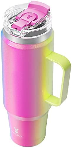Meoky 40oz Tumbler with Handle, Stainless Steel Travel Mug with 2-in-1 Straw and Sip Lid, Vacuum ... | Amazon (US)