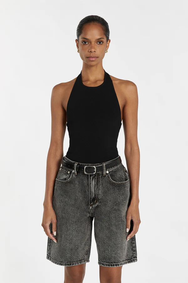 KARLIE BLACK HALTER TOP | DISSH