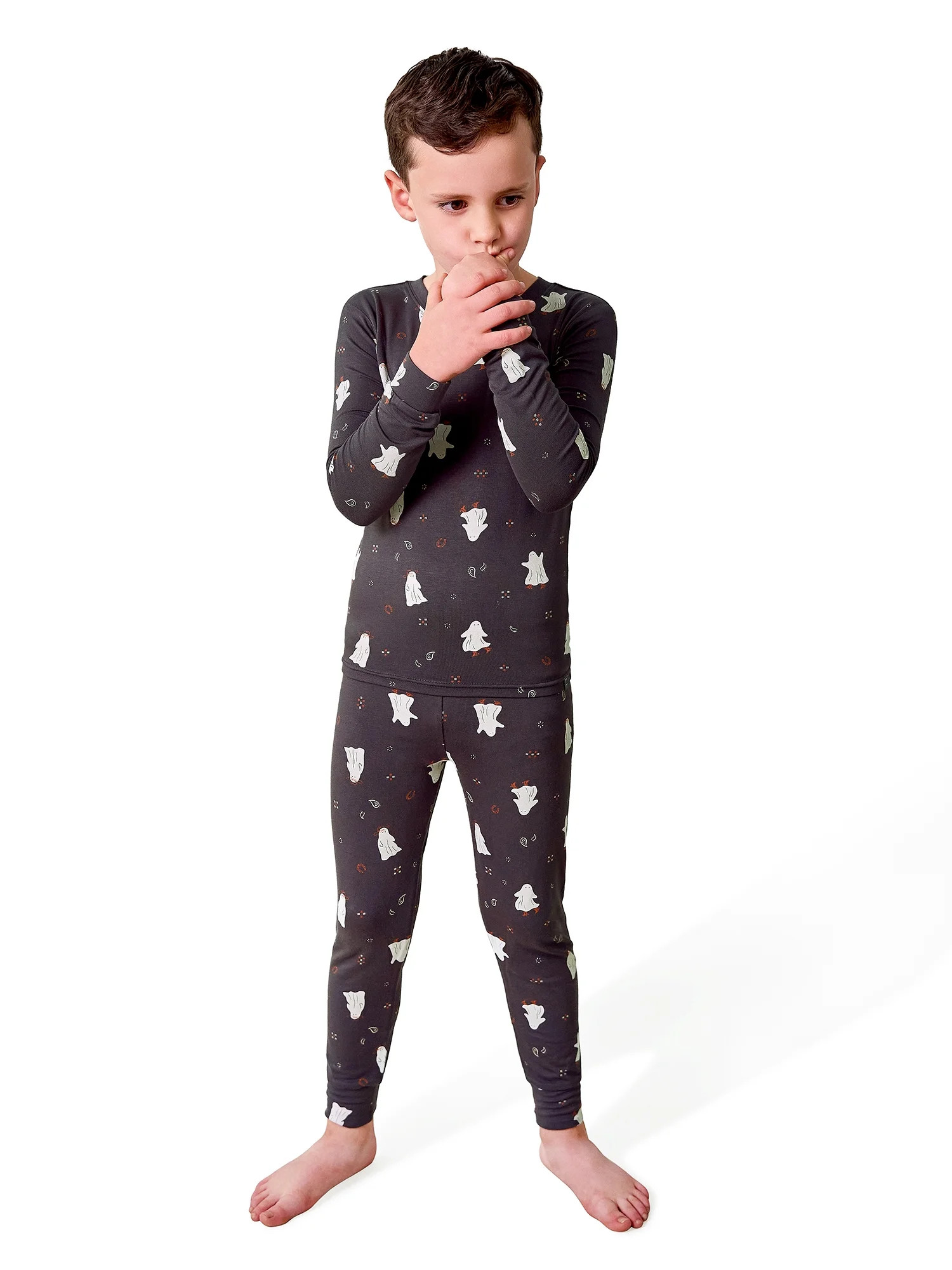 Modern Moments by Gerber Neutral Long Sleeve Halloween Pajama Set, 2-Piece, Sizes 12 Months - 5T | Walmart (US)