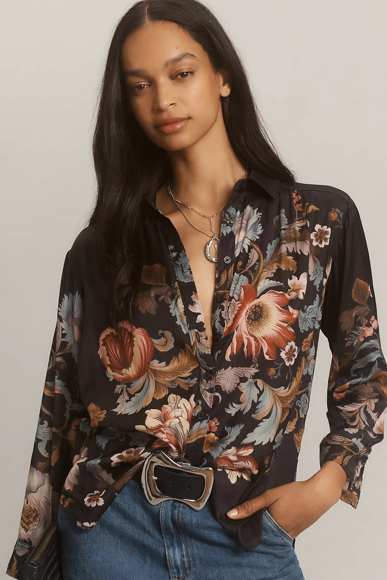 The Brielle Relaxed Buttondown Blouse | Anthropologie (US)