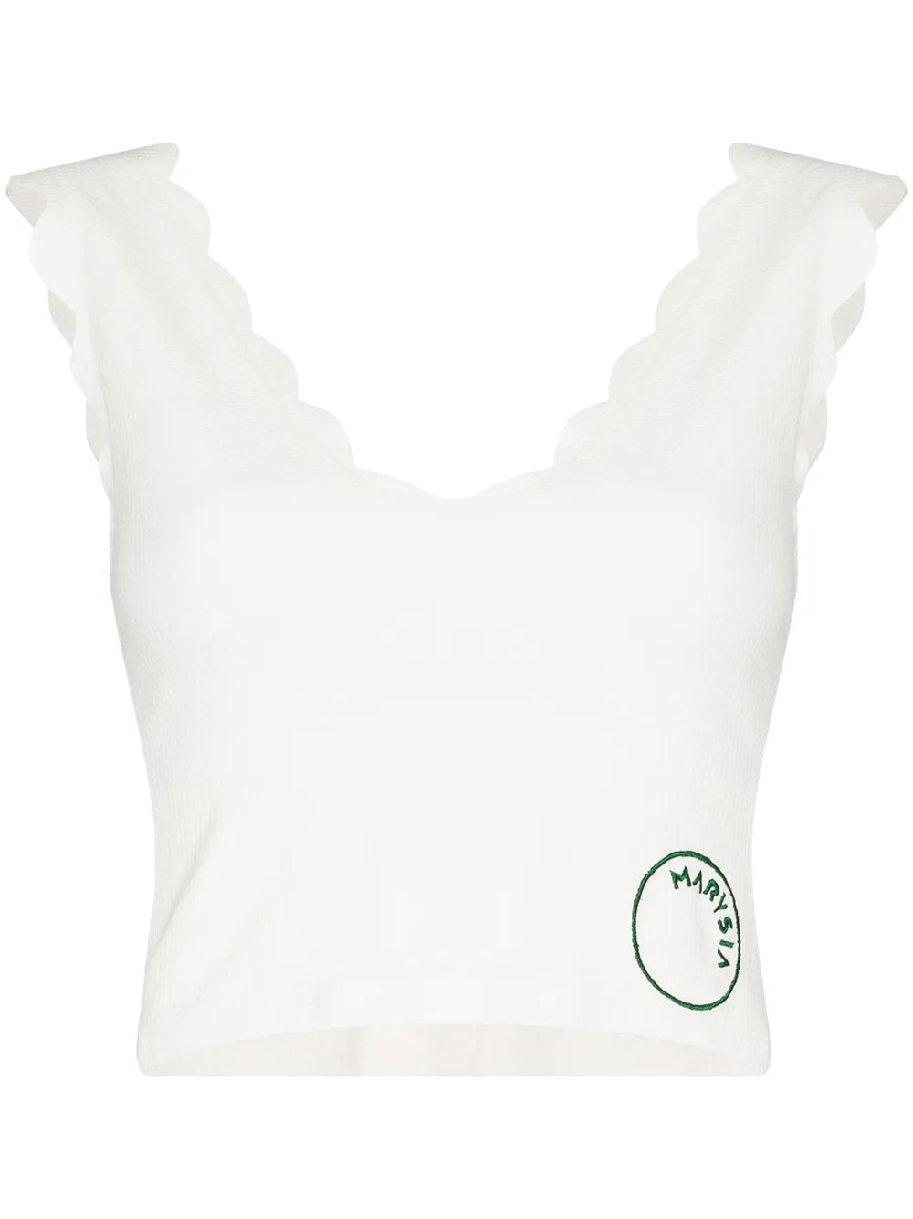 Venus scalloped tank top | Farfetch Global