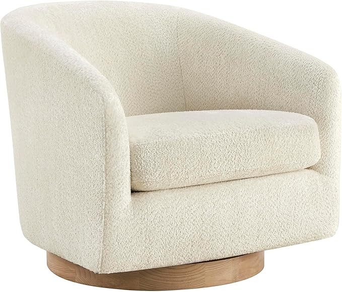 CHITA Swivel Accent Chair, Fully Assembled Fabric Barrel Armchair with FSC Certified Upholstered ... | Amazon (US)