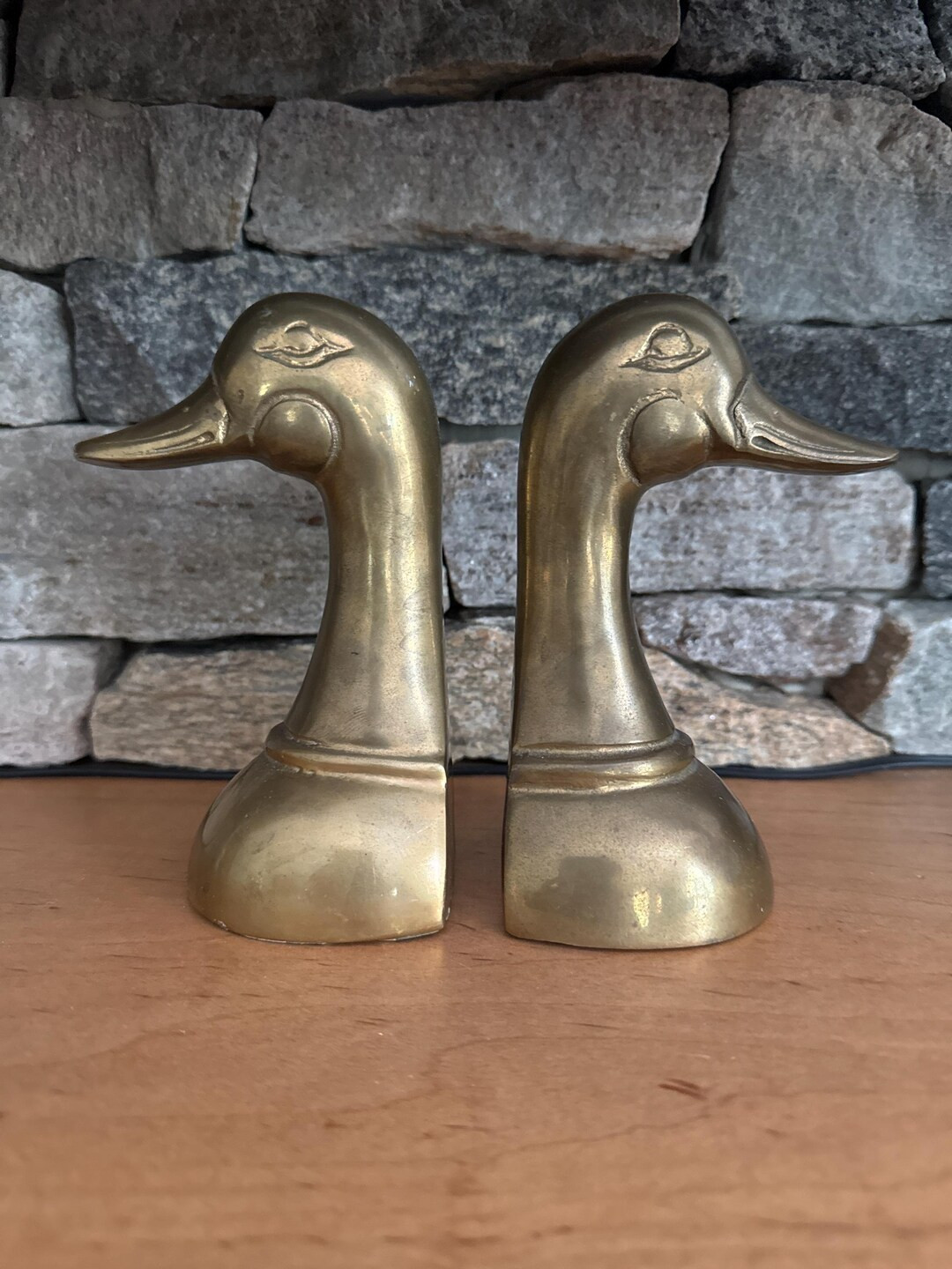 Vintage Brass Pair of Duck Head Bookends Library Gift for Book Lover - Etsy | Etsy (US)