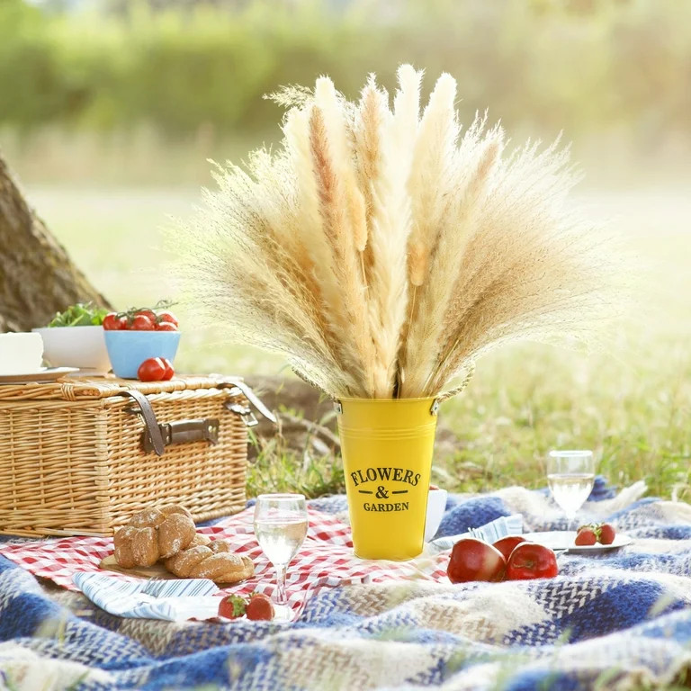 65 Pcs Dried Pampas Grass, EEEkit 17'' Natural Boho Pampas Grass Decor Tall, Large Pampas Grass F... | Walmart (US)