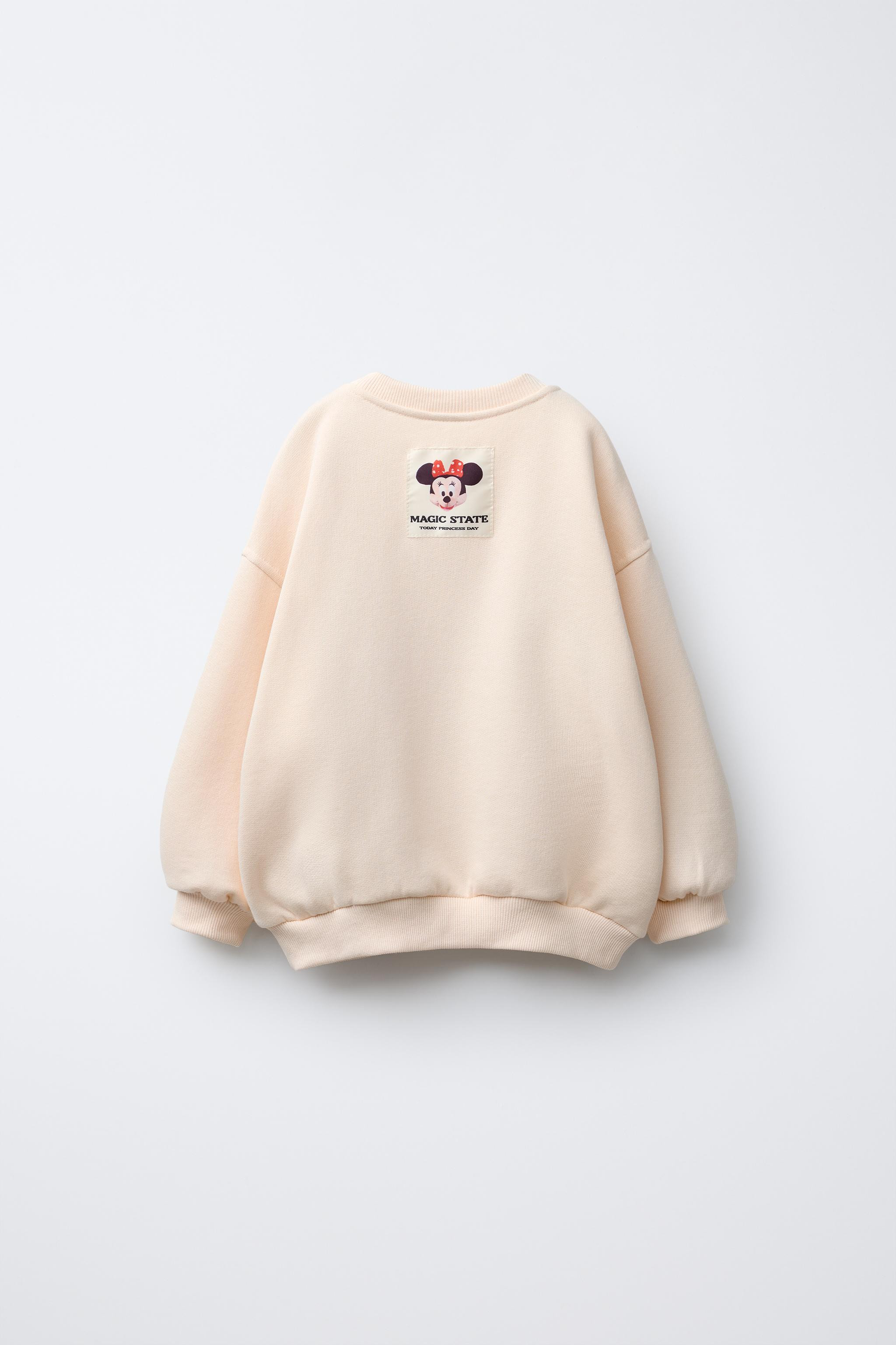 MINNIE MOUSE © DISNEY FLOCK PRINT SWEATSHIRT | Zara Canada