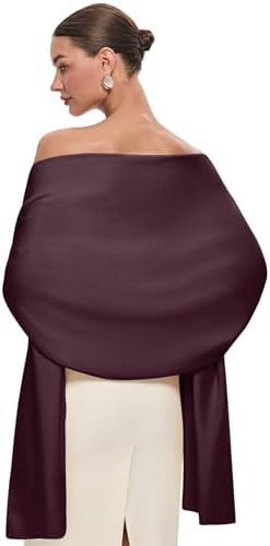 PULI Women's Pashmina Shawl Wraps for Evening Dress Large Scarf Blanket Long Wedding Bridal Winte... | Amazon (US)