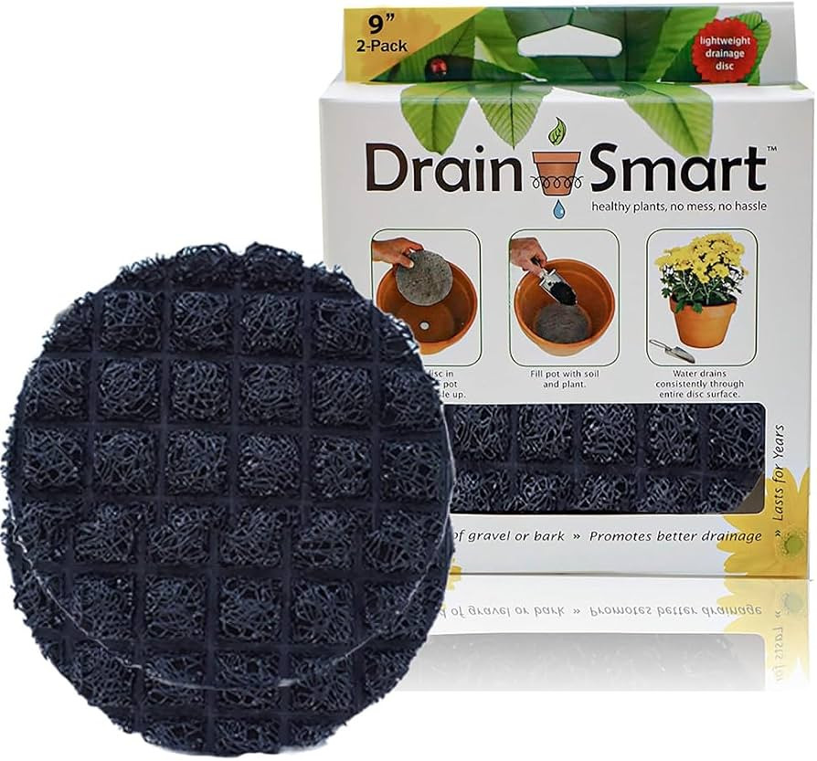 Drain Smart 3D Mesh Planter Pot Drainage Insert Disc – Made in USA – Keeps Soil in, Lets Wate... | Amazon (US)