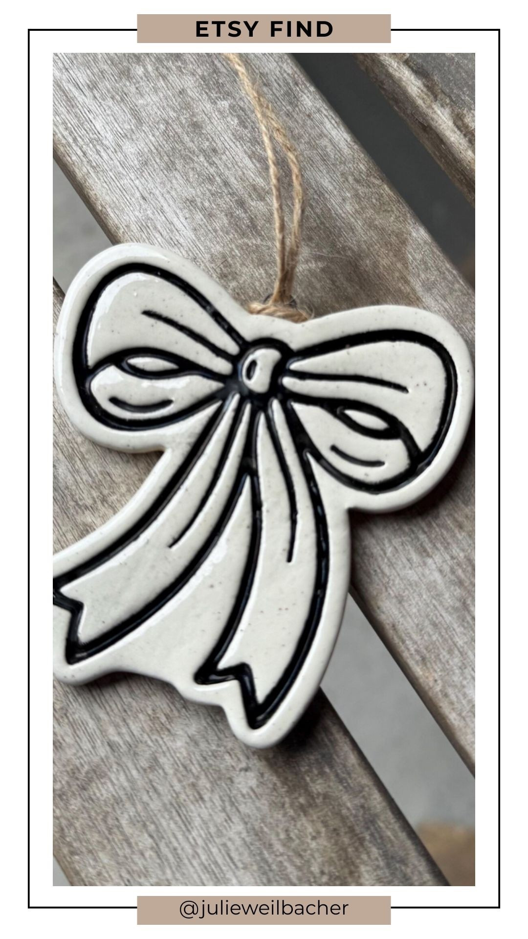 This handmade ceramic bow ornament is giving all the cute vibes. 🎀 Whether you hang it on a tree, from a lamp switch, on a doorknob, or incorporate it into your mosaic and mixed media art, it’s a sweet little piece that instantly brightens whatever it’s on. Perfect for home decor accents, creative projects, or gifting to someone who loves feminine girly charm! More colors available. 

For mosaic tips, tutorials, inspiration, and so much more please visit my YouTube channel: YouTube.com/julieweilbacher. Follow @julieweilbacher on Instagram for all things mosaic art.

#homedecorinspo #valentinesdecor #bow #coquette #ribbonbow #galentines #ceramicornament #mixedmediaart #mosaic #cutehome

#LTKHome #LTKSeasonal #LTKValentine