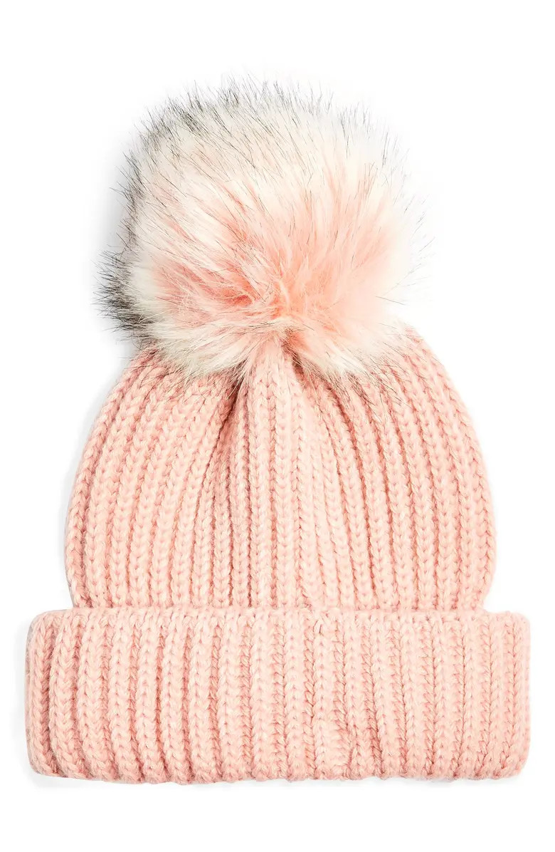 Topshop Faux Fur Pom Beanie | Nordstrom | Nordstrom
