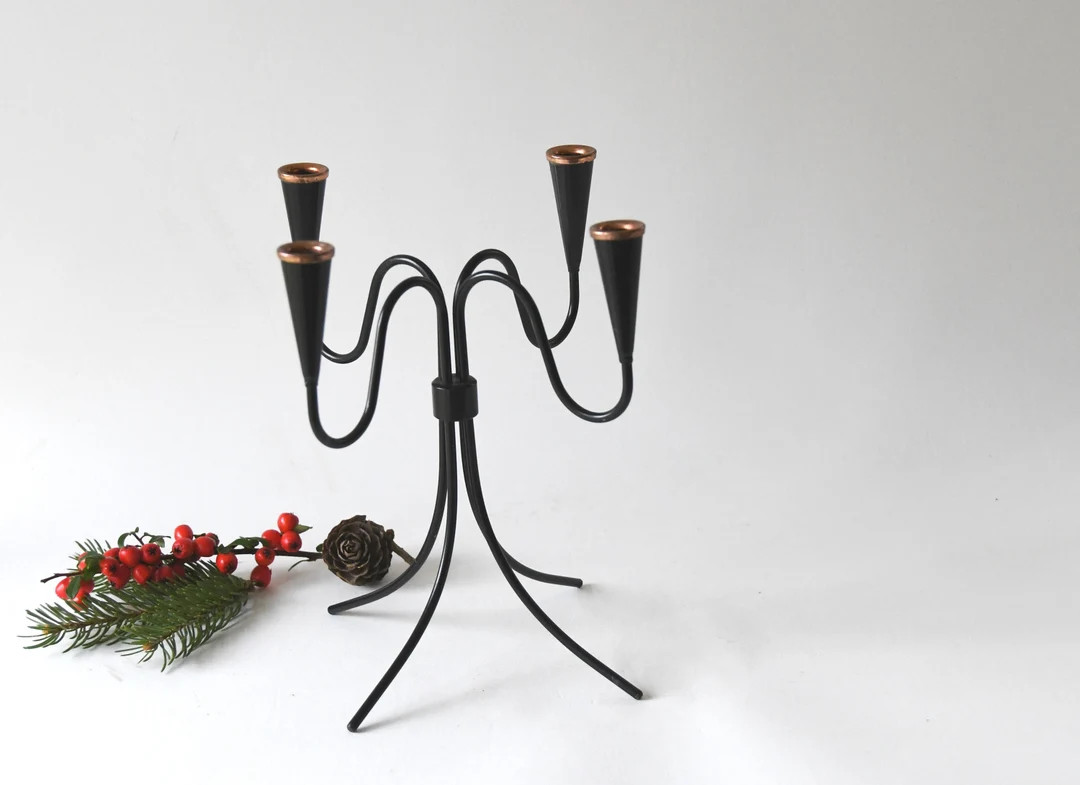 Candle Holder by Gunnar Ander for Ystad Metall. Scandinavian Mid Century Modern. Swedish Modernis... | Etsy (US)