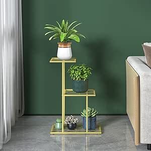 Easoger Plant Stand Rack 3 Tier, Metal Plant Stands for Flower Pot, Heavy Duty Potted Holder for ... | Amazon (US)