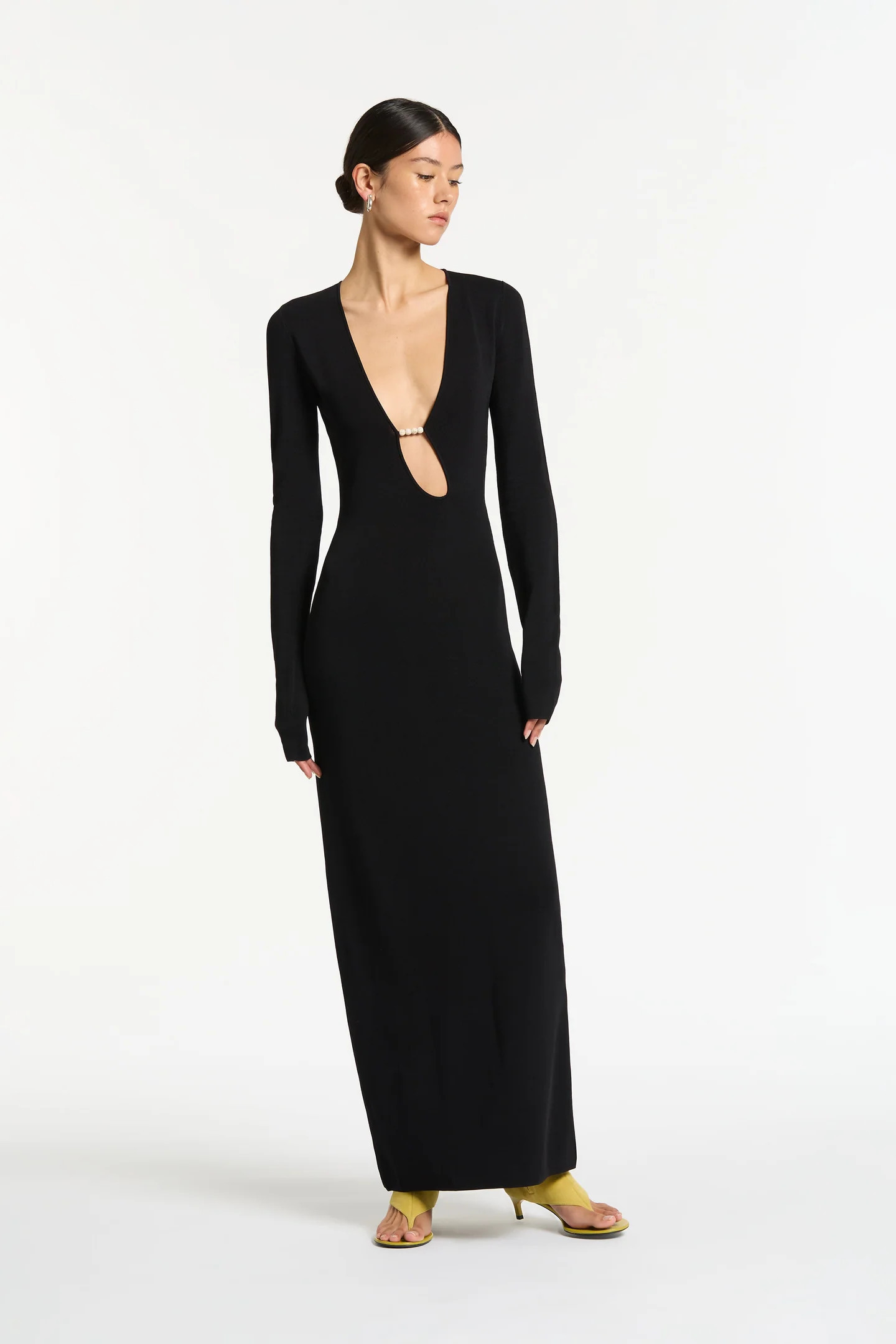 Kinetic Beaded Long Sleeve Maxi Dress | Sir The Label (US)