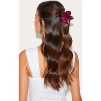 Burgundy Lily Flower Hair Clip | PrettyLittleThing US