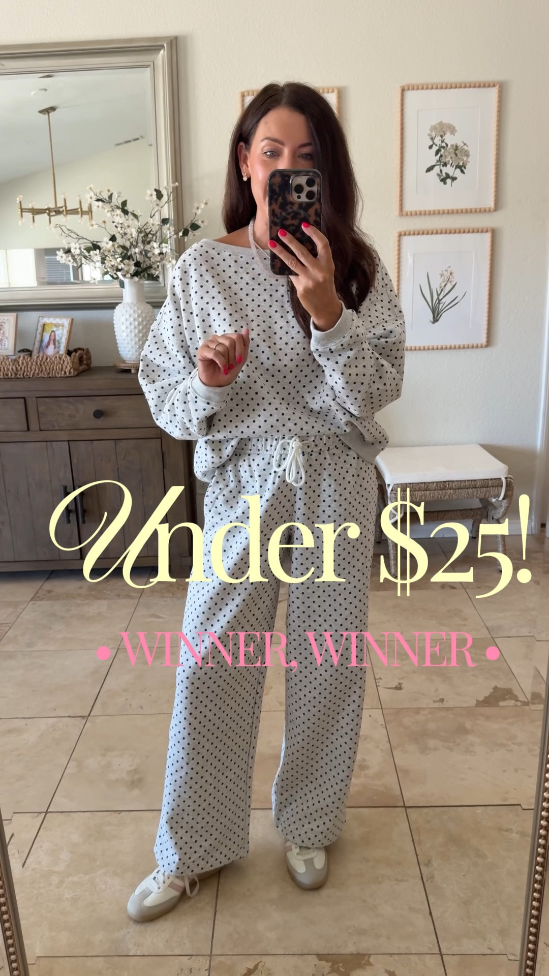 Comment DETAILS to shop—Matching set FINALLY restocked✨🙌🏼 under $25 for both pieces!! Beyond cozy & so cute😍 comes in solids too. The polka dots sold out SO fast the first time!
.
.
SIZING-
I’m wearing a medium & love the fit! Between go up
.
.
#walmartstyle

#LTKootd #LTKSeasonal #LTKmomlife