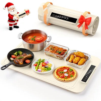 Warming Mat For Food – Electric Warming Tray With 4 Temp Settings & Timer, Portable Rollable Food Warming Mat For Countertop – Ideal Food Warmer For B | Wayfair North America