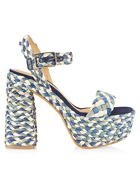 Adara Braided Raffia Platform Sandals | Saks Fifth Avenue