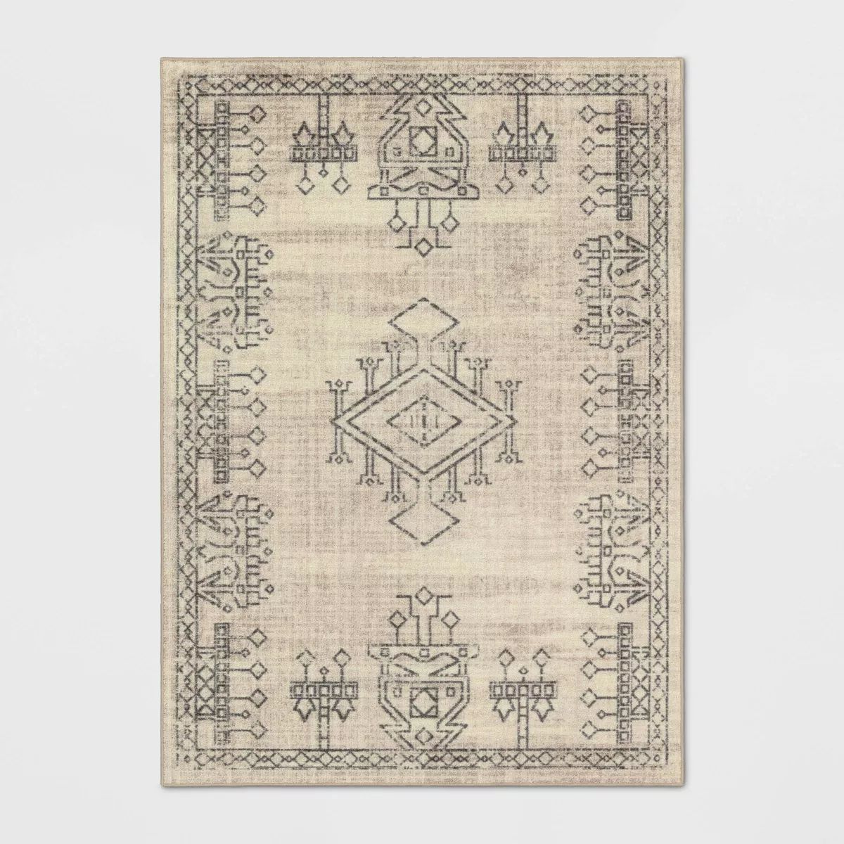 Hancock Distressed Center Motif Rug Beige - Threshold™ | Target