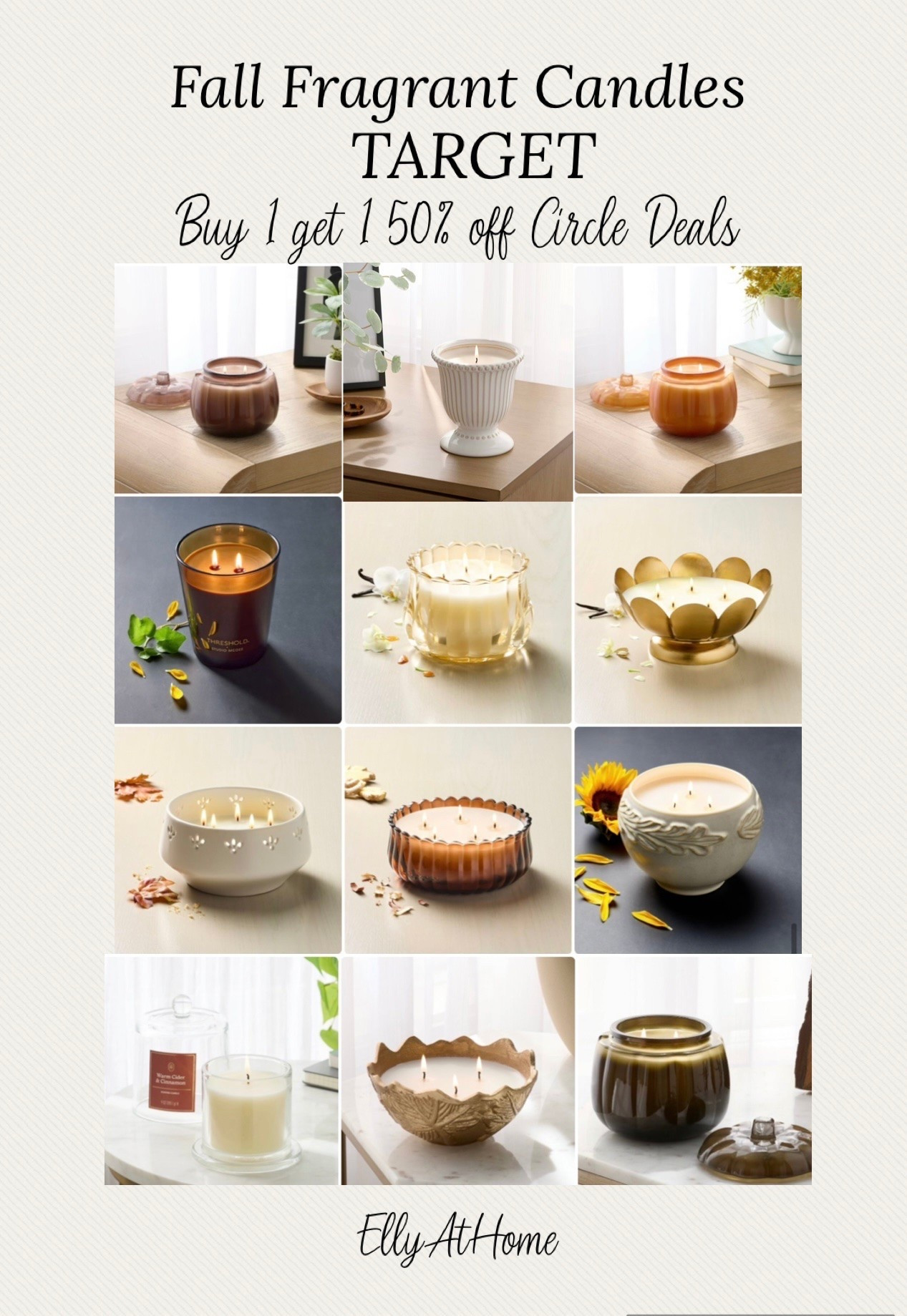 🎯Threshold fall candles at Target buy 1 get 1 50% off circle deals! Shop more fall candles from Hearth & Hand. Perfect yourself and a gift! Free shipping. Fall home decor accessories.

#LTKHome #LTKSaleAlert #LTKdayinmylife