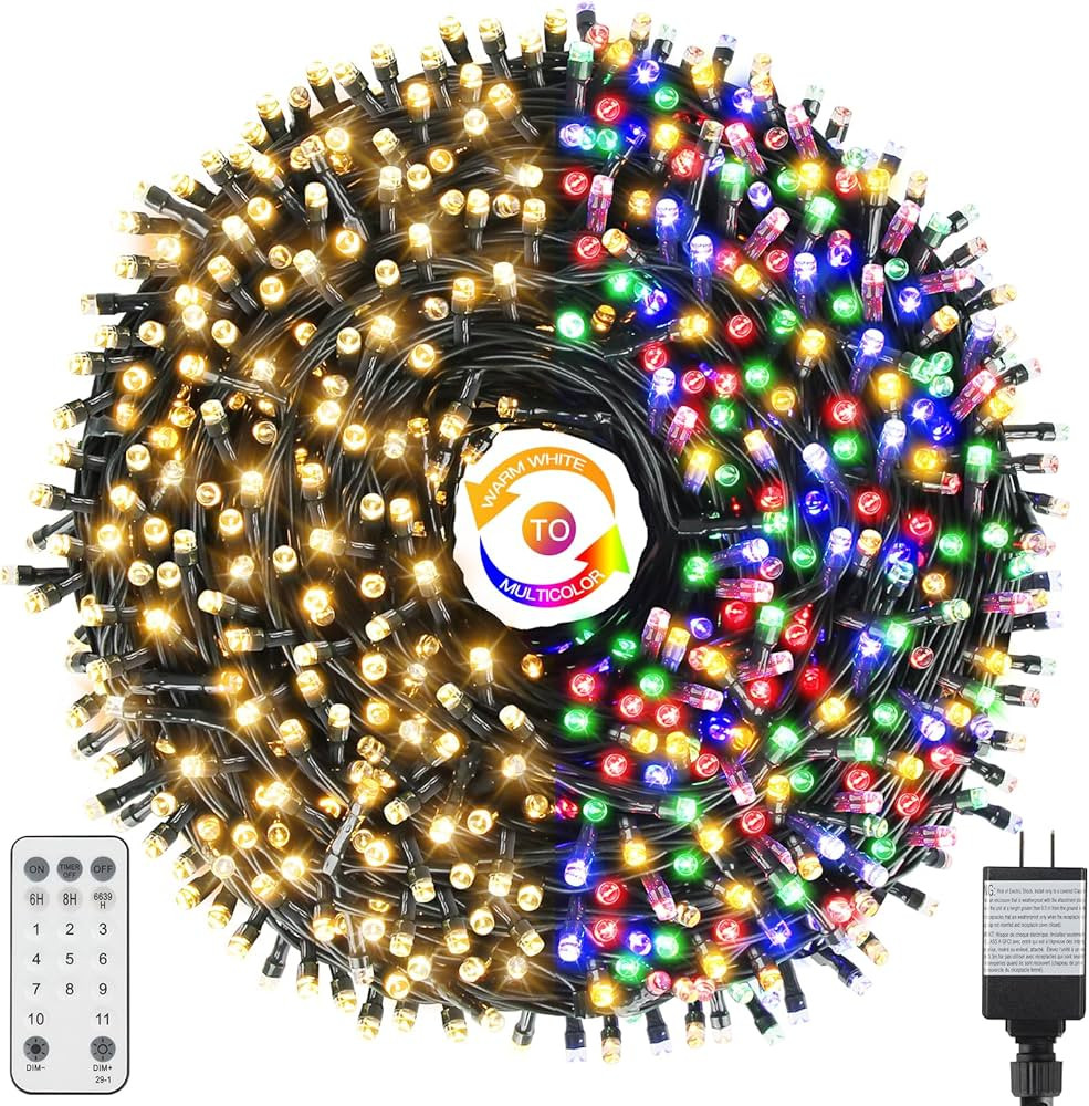 Tcamp Color Changing Christmas Lights 105FT 300 LED Christmas Tree Lights, 11 Modes Outdoor Indoo... | Amazon (CA)