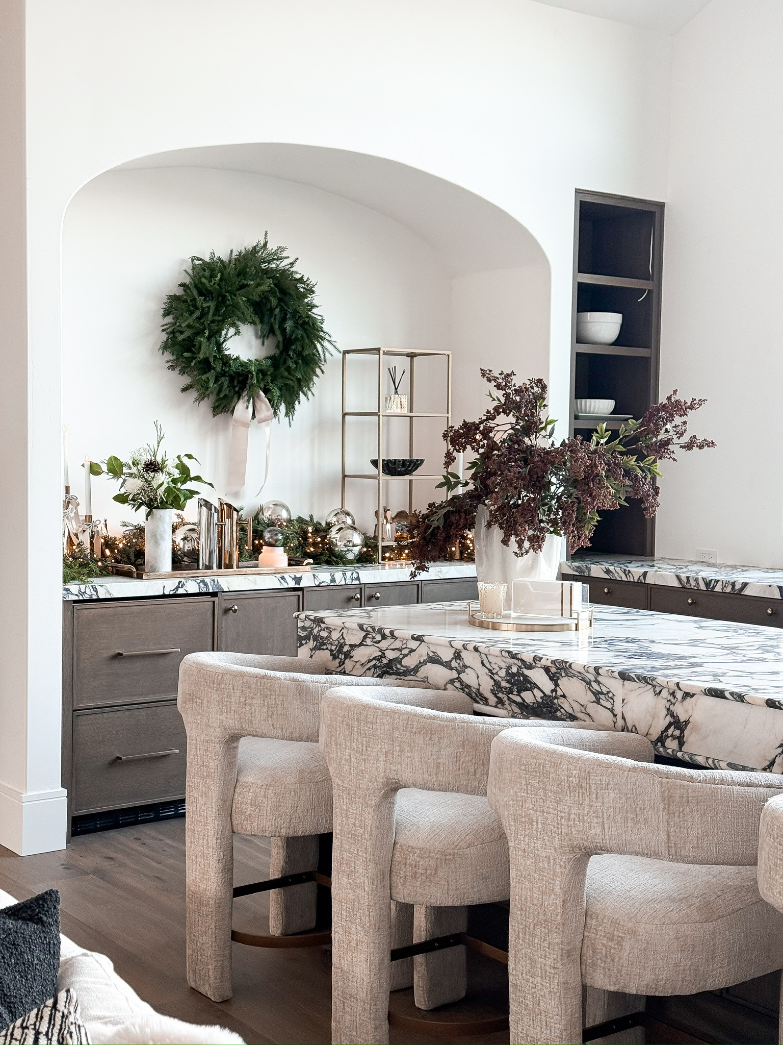 NEUTRAL UPHOLSTERED COUNTER STOOLS — MODERN KITCHEN SEATING! These counter stools are the definition of elevated everyday seating. The soft neutral upholstery keeps the kitchen light and timeless, while the sculptural frame and subtle metal footrest add a polished, designer finish. Comfortable enough for daily use and refined enough to anchor a high-end kitchen, they bring warmth, balance, and intention to the space.

#Amazon #TheHillaryStyle #AmazonHome #KitchenInspo #CounterStools #NeutralHomeDecor #ModernOrganicStyle #DesignerLookForLess #ElevatedInteriors #HomeStyling 

 #LTKmomlife #LTKOver40 #LTKFindsUnder50