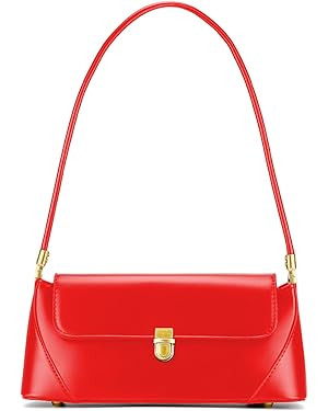 Shoulder Bag for Women Vintage Purse Fashion Classic Vegan Leather Clutch Tote Retro Handbag with... | Amazon (US)