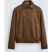 Zara - Faux Suede Jacket - Brandy - S - Man | Zara UK