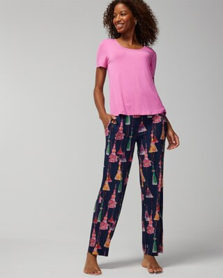 Short-Sleeve Top + Pants Set | SOMA