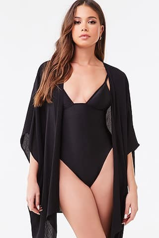 Open-Front Swim Cover-Up Kimono | Forever 21 (US)