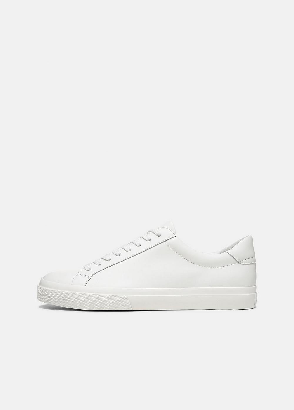 Men's Fulton Leather Sneaker, White, Size 9.5 Vince | Vince LLC