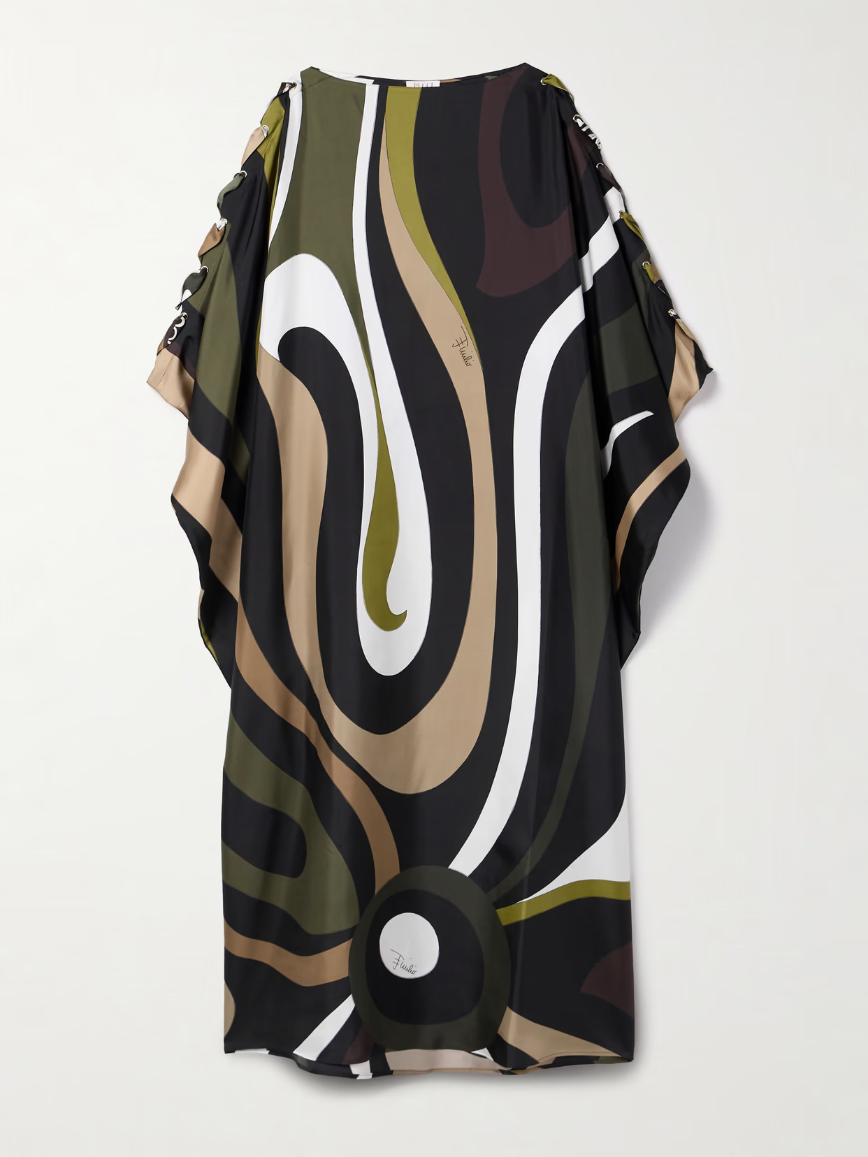 PUCCI - Big Marmo Printed Silk-twill Kaftan - Green | NET-A-PORTER (UK & EU)