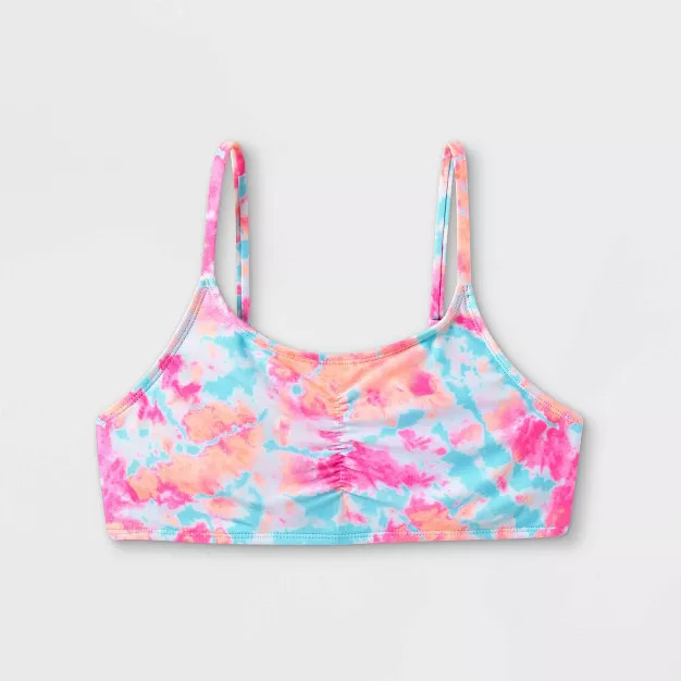 Girls' Tie-Dye Bikini Swim Top - art class™ Pink | Target