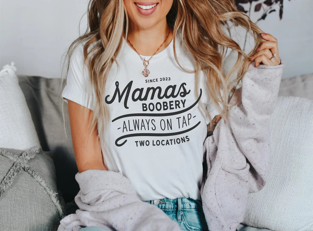Breastfeeding Shirt Mamas Boobery  Nursing T-shirt Funny New - Etsy | Etsy (US)