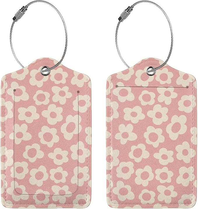 SUPSLOTH 2 Pack Luggage Tag for Suitcase, Cute Leather Suitcase Tags Identifiers with Privacy Nam... | Amazon (US)